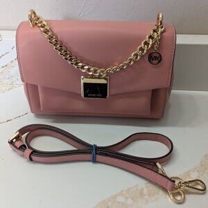 FINAL MARKDOWN Michael Kors Lita crossbody, pink/coral colored bag. EUC!